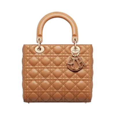 Dior Medium Lady Bag Cannage Lambskin "Amber"
