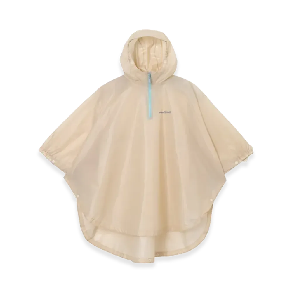mont-bell Kid's Trekking Rain Poncho 115-145 "Ivory"
