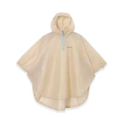 mont-bell Kid's Trekking Rain Poncho 115-145 "Ivory"