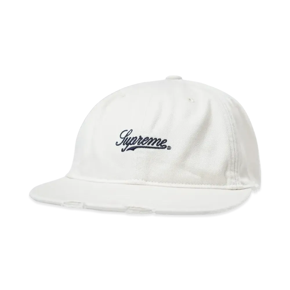 Supreme Distressed Script 6-Panel "Stone"