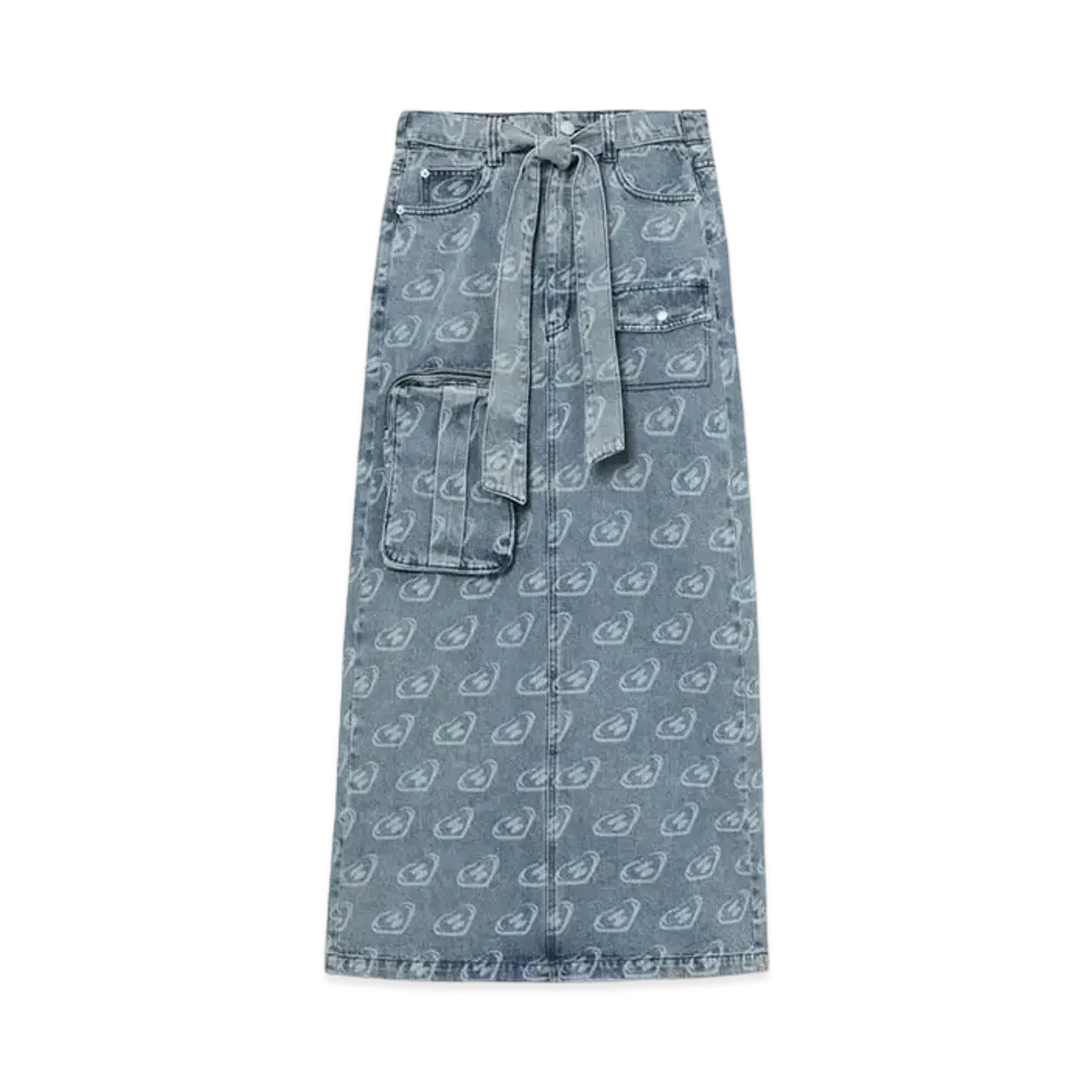 A BATHING APE Belted Cargo Maxi Skirt Pattern "Lightindi"