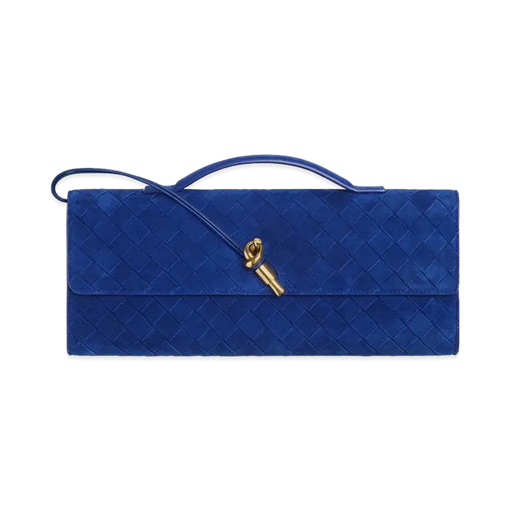 Bottega Veneta Andiamo Clutch Bag "Royal Blue"