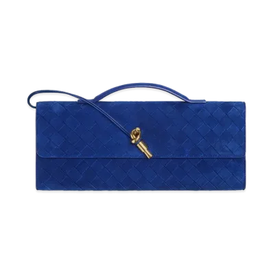 Bottega Veneta Andiamo Clutch Bag "Royal Blue"