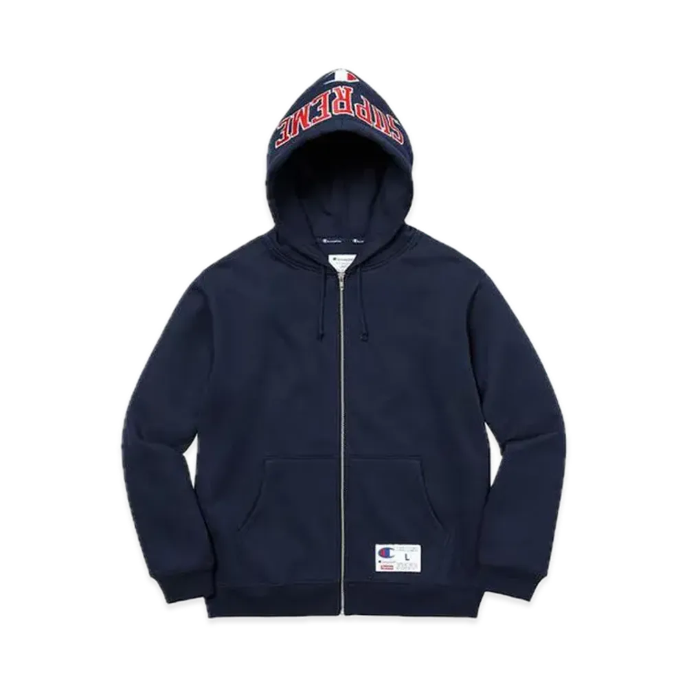 Supreme x Champion Arc Logo Zip Up Sweat "Navy"