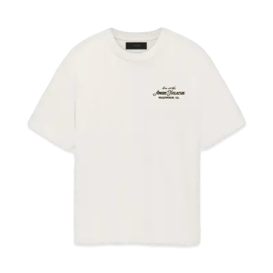 AMIRI Theatre Flocked Tee "Alabaster"