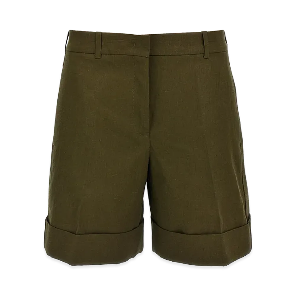 Jil Sander Women's Linen Bermuda Shorts "Green"