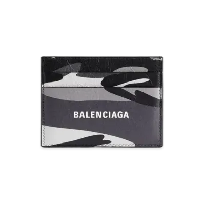 BALENCIAGA Cash Card Holder Camo Print "Grey/Silver"