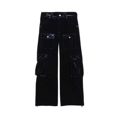 X-Girl Velour Cargo Pants "Navy"