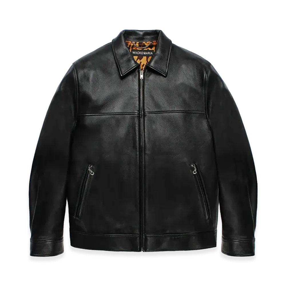 WACKO MARIA Leather Single Riders Jacket "Black"