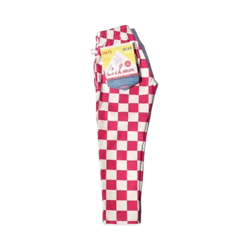 COOKMAN Chef Pants Kids Size "Checker/Pink"