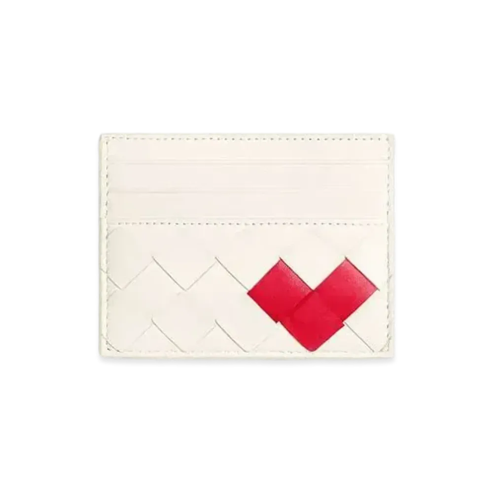 Bottega Veneta Intrecciato Credit Card Case "White/Vernis"