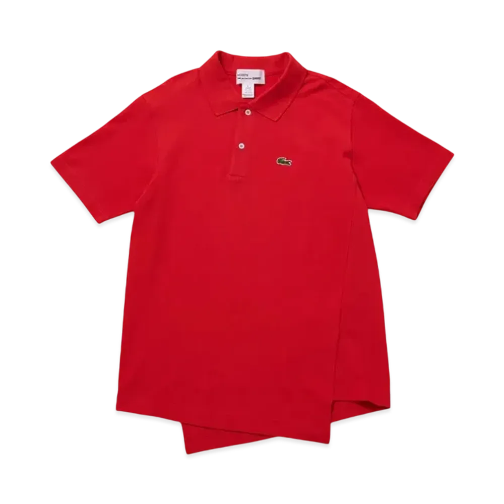 Comme des Garcons Shirt x LACOSTE Cotton Jersey Plain Embroidery "Red"