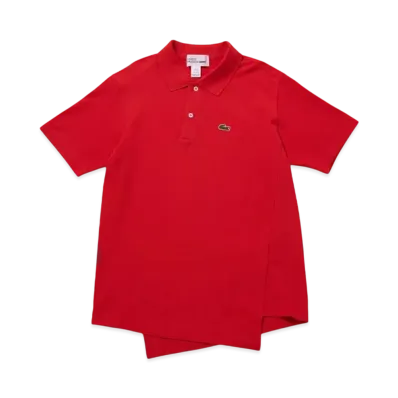 Comme des Garcons Shirt x LACOSTE Cotton Jersey Plain Embroidery "Red"