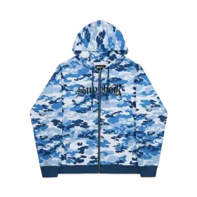 SUPPLIER Cloud Camo Zip Hoodie "Blue"