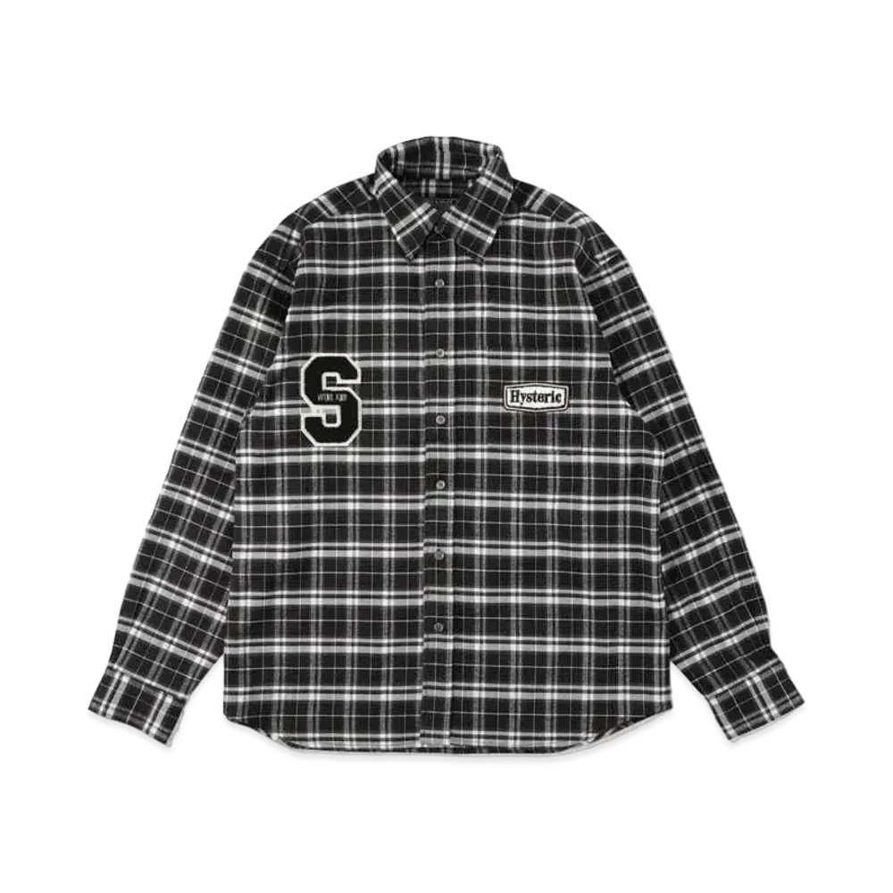 WIND AND SEA x HYSTERIC GLAMOUR Check Shirt "Black"