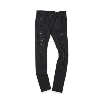 mnml X165 Paisley Stretch Denim "Black"