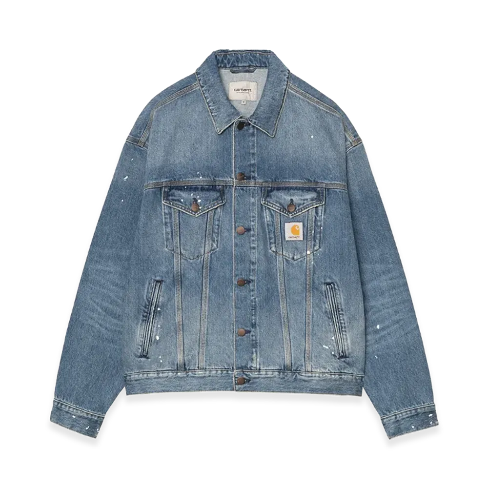 Carhartt WIP Helston Jacket "Blue/Destroy Wash/Splatter"