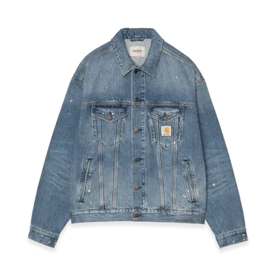 Carhartt WIP Helston Jacket "Blue/Destroy Wash/Splatter"