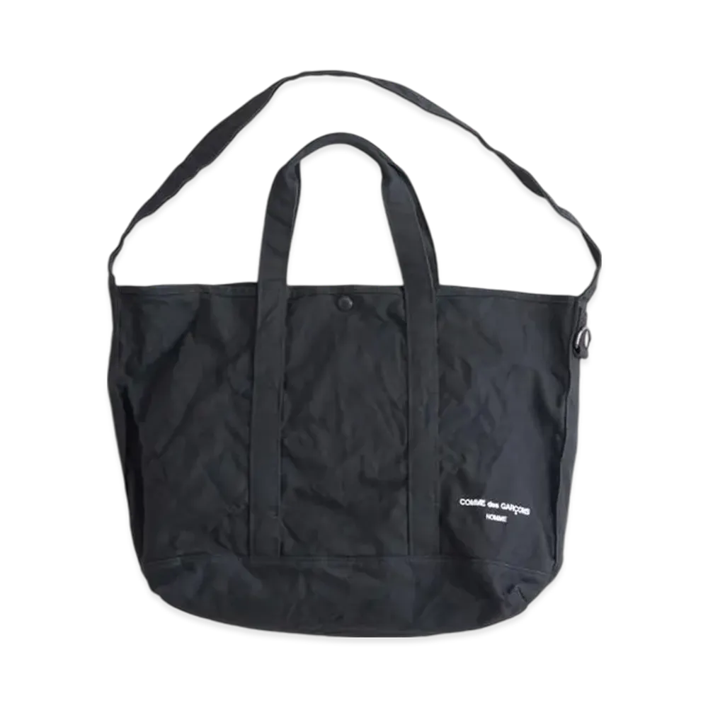 COMME des GARCONS HOMME Cotton Canvas Tote Bag "Black"