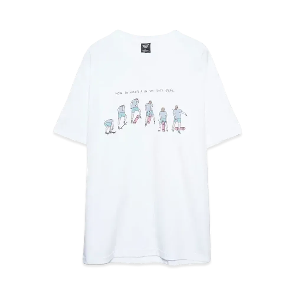 BROTHER MERLE Men's Knit S/S Crew T-Shirt - HeelFlip "White"