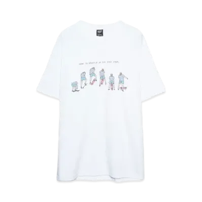 BROTHER MERLE Men's Knit S/S Crew T-Shirt - HeelFlip "White"