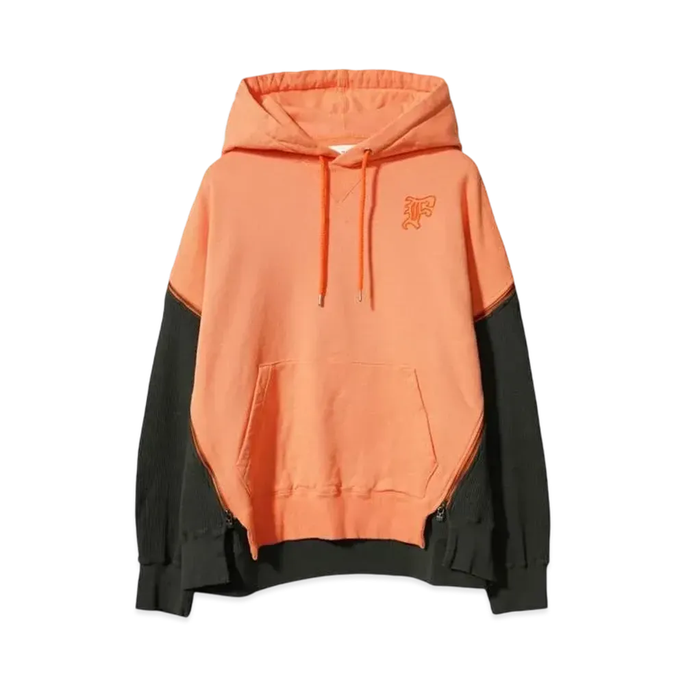 FACETASM WAFFLE KNIT ZIP HOODIE"PINK"