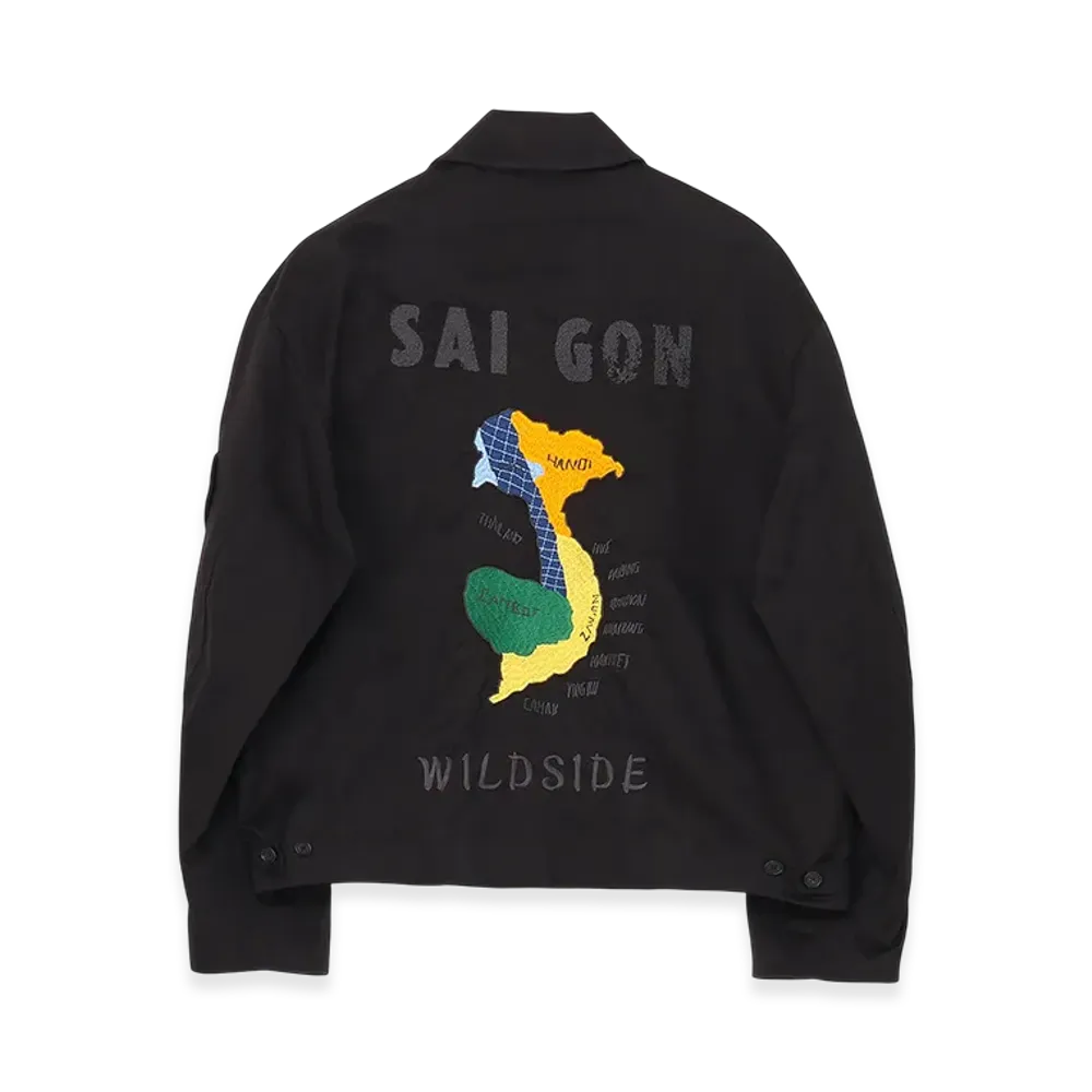 WILDSIDE YOHJI YAMAMOTO Cotton Chino Vietnam Jacket B "Black"