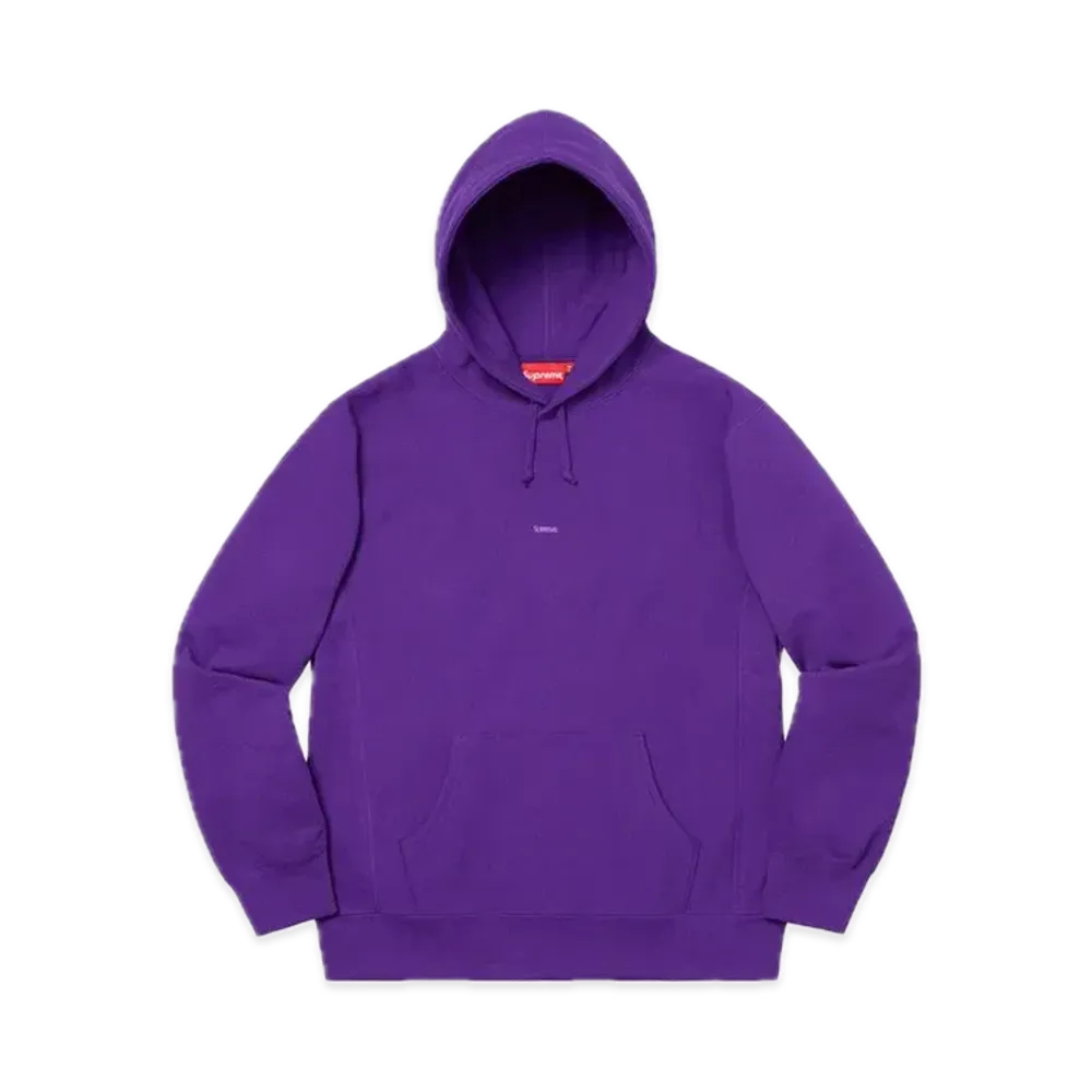 Supreme Micro Logo Hooded Sweatshirt "Purple"