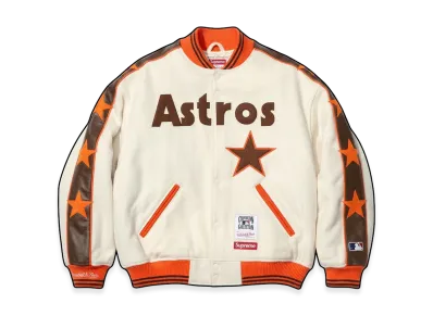 Supreme x Mitchell & Ness Teams Varsity Jacket "White"