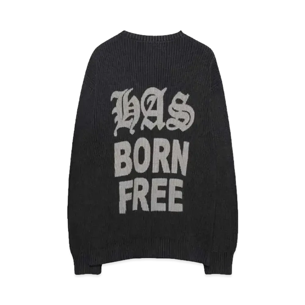 Hide and Seek Garment Dye Rib Knit Cardigan "BLACK"