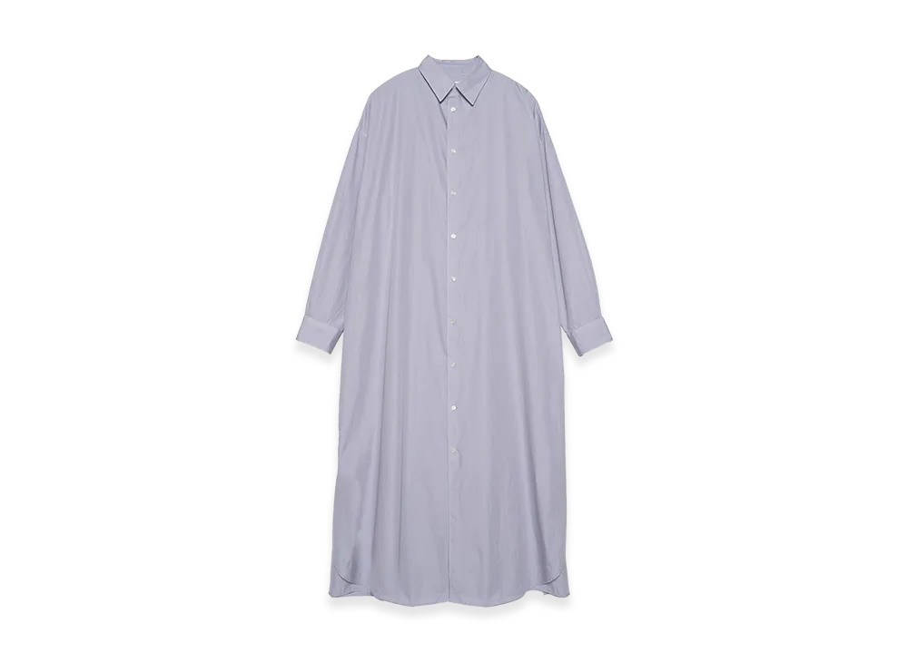 Graphpaper minus Botanical Dyed Broad Oversized Regular Collar Dress "Purple"