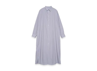 Graphpaper minus Botanical Dyed Broad Oversized Regular Collar Dress "Purple"