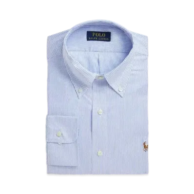 Polo Ralph Lauren Classic Fit Striped Textured Shirt "Blue"