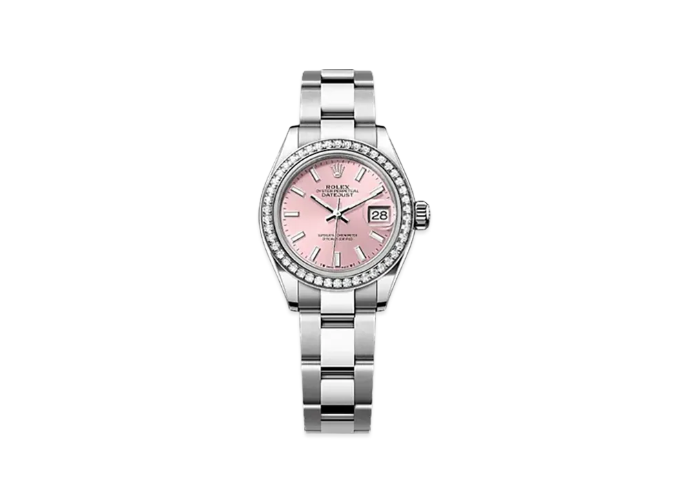 ROLEX Lady-Datejust 28mm Oystersteel & White Gold Diamond 279384RBR "Pink"