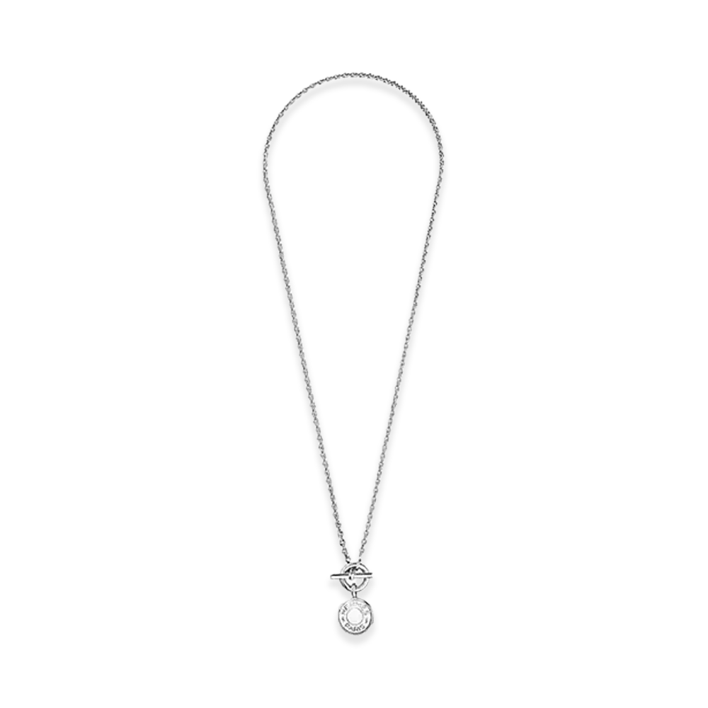 Hermes Clou de Selle Amulettes Pendant Necklace "Silver"