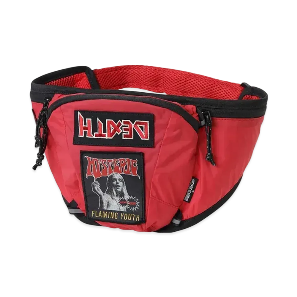 HYSTERIC GLAMOUR Patch Custom Waist Bag "Red"