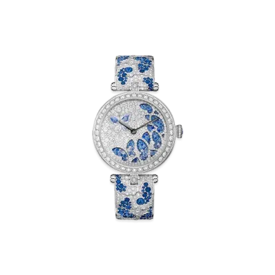 Van Cleef & Arpels Lady Nuit des Papillons watch "18K White gold/Sapphire/Diamond"