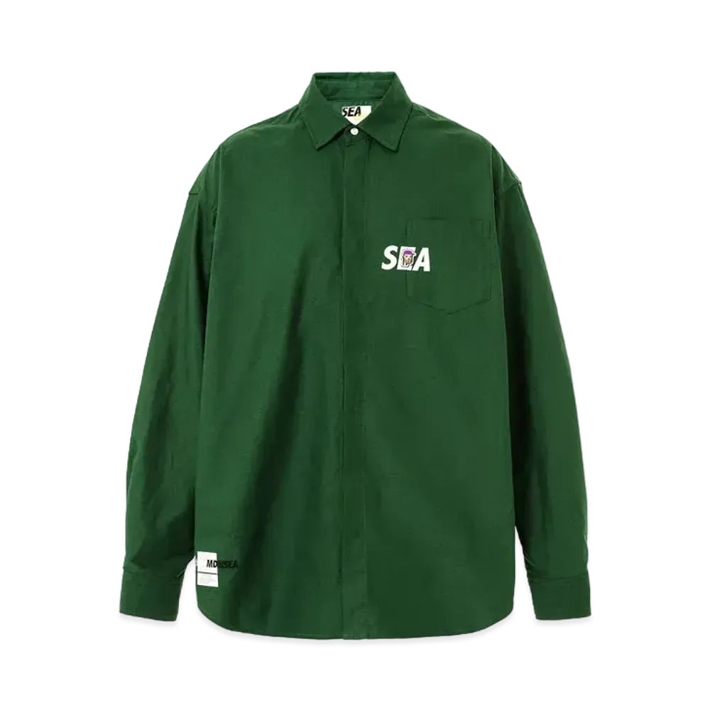 WIND AND SEA x MADNESS OXFORD SHIRTS "Green"