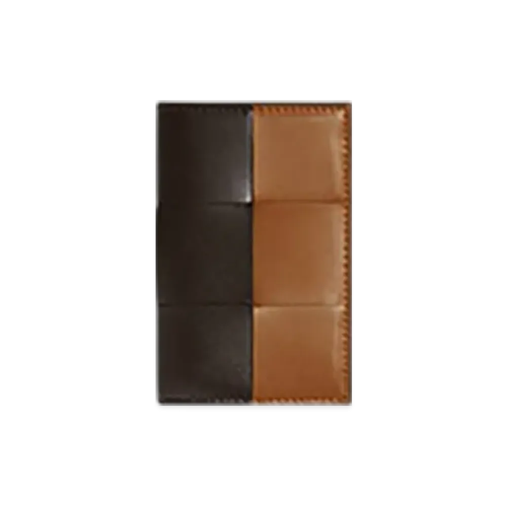 Bottega Veneta Cassette Flap Card Case "Fondente/Wood"