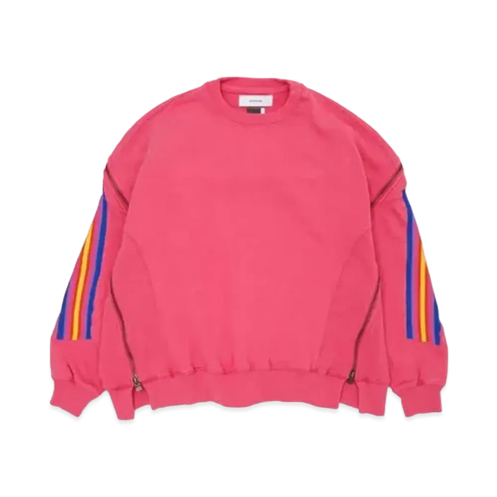 FACETASM Zipper Rib Sweat "Pink"