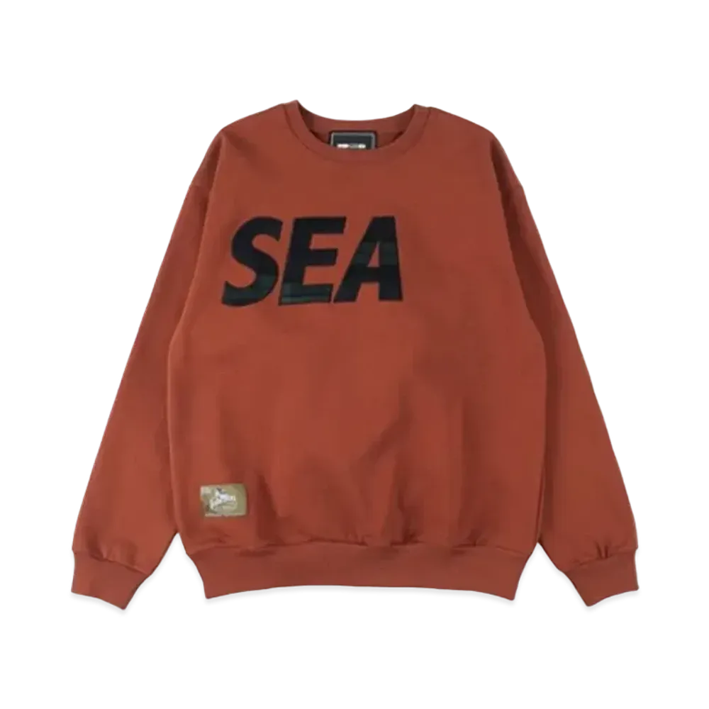 WIND AND SEA x Johnson Woolen Mills SEA Crewneck "Brown"
