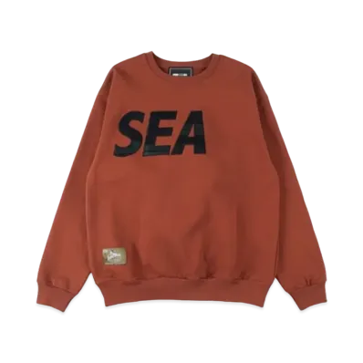 WIND AND SEA x Johnson Woolen Mills SEA Crewneck "Brown"