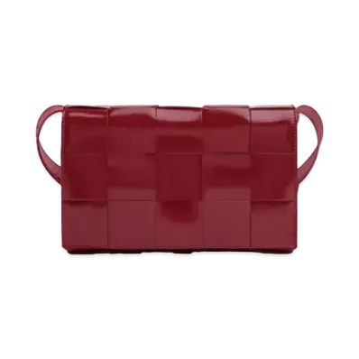 Bottega Veneta Cassette Crossbody Bag "Dark Red"