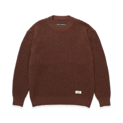 WACKO MARIA Waffle Knit Sweater "Brown"