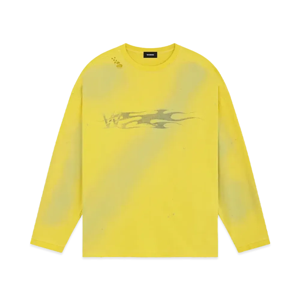 WE11DONE Metallic Printed T-shirt "Yellow"