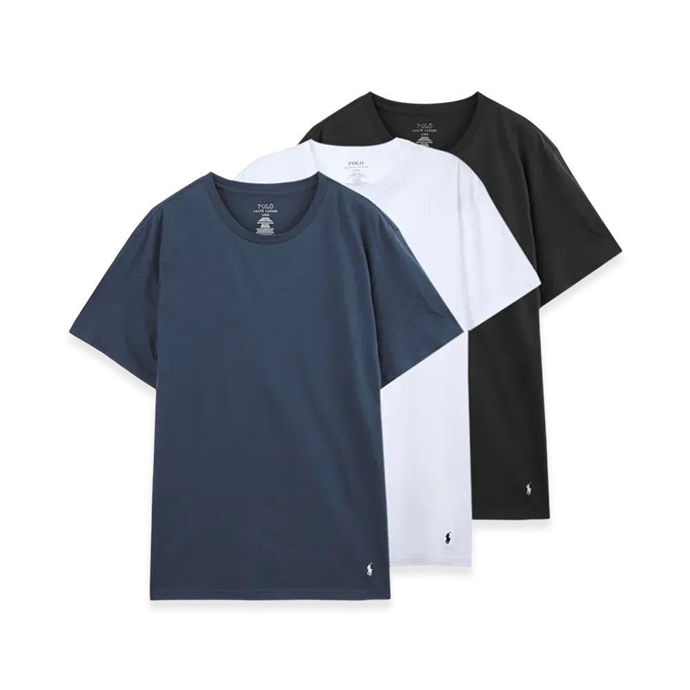 Polo Ralph Lauren Classic Fit Crewneck Tee 3-Pack "Navy/White/Black"