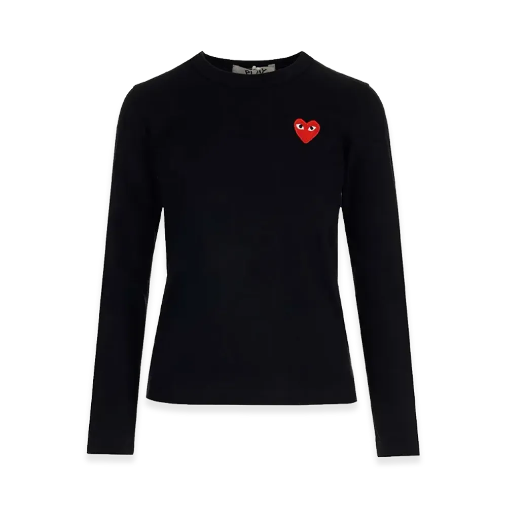 PLAY COMME des GARCONS Women's Long SleeveT-Shirts "Black"