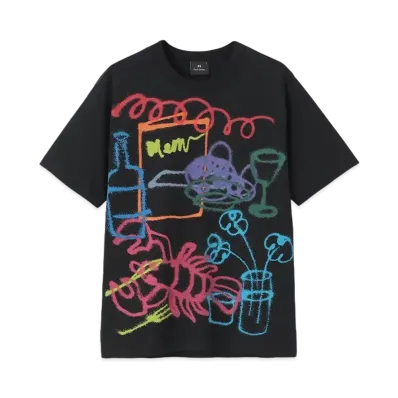 Paul Smith Neon Restaurant Tee "Black"