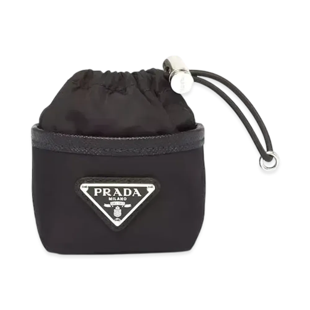 PRADA Re-Nylon Mini Pouch Bag Charm "Black"