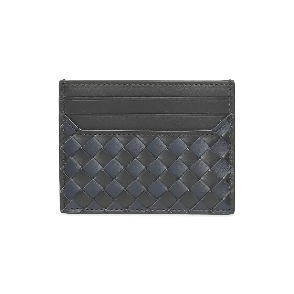 Bottega Veneta Intrecciato Leather Card Holder "Black"
